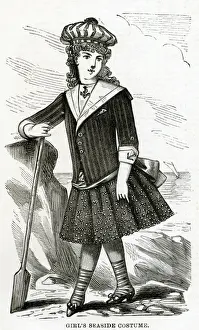 Pompom Prints: Girls seaside costume 1886