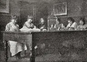 Darlington Prints: Girls Sewing at St Cuthberts Home, Darlington