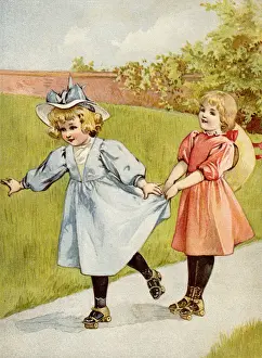 Two Girls Skating Date: 1892