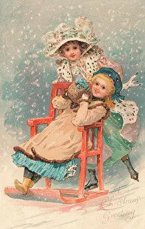 Girls and a Snowchair
