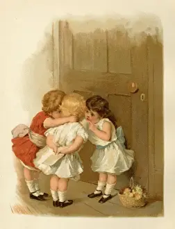Three Girls Talking 19C