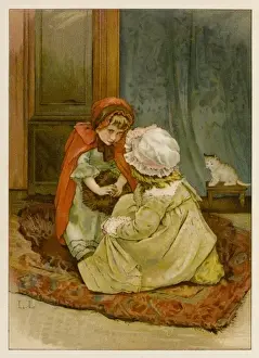 Two Girls Talking C1890