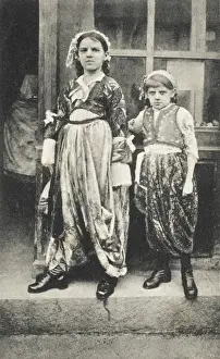 Girls in traditional Turkish costume