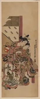 Whispering Prints: Two girls whispering