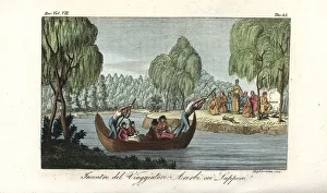 Finnish Gallery: Giuseppe Acerbi on a Finnish boat encountering