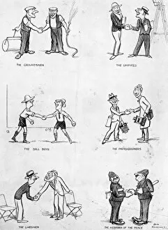 Images Dated 23rd April 2012: Giving a Hand at Wimbledon by H. M. Bateman