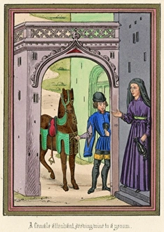 1350 Collection: Giving Wine to Groom