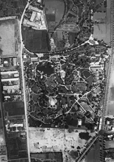 Giza Prints: Giza Zoo, Oula, Giza, Egypt - aerial view