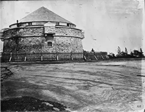 Glacial rock and Block House, Halifax 1873