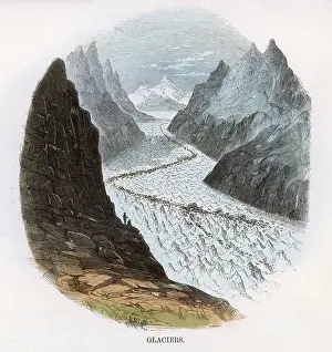 Glaciers Prints: Glacier in the Alps
