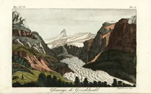 Images Dated 20th November 2019: The glacier at Grindelwald, Switzerland, 1800s