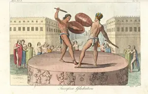 Gladiator sacrifice to the Aztec god Xipe