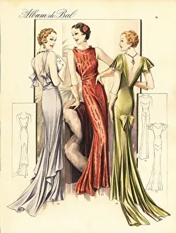 Ball Gown Prints: Glamorous evening dresses, 1935