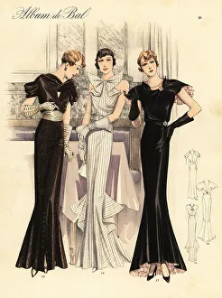 Ball Gown Prints: Glamorous evening dresses, 1935