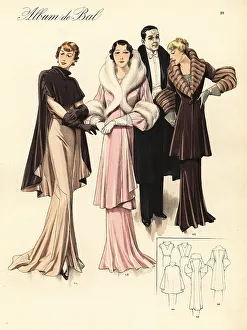 Ball Gown Prints: Glamorous evening outfits, 1935