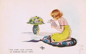 Glamour art deco postcard by Dolly Tree
