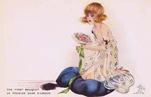 Glamour art deco postcard by Dolly Tree