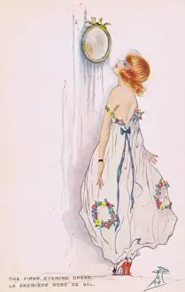 Glamour art deco postcard by Dolly Tree