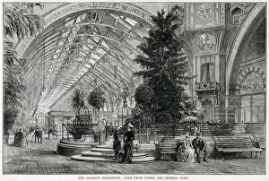 Images Dated 31st March 2021: The Glasgow Exhibition, view from under the central dome. Date: 1888
