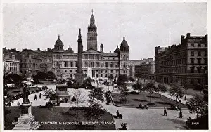 Glasgow - George Square, Cenotaph and Municipal Buildings