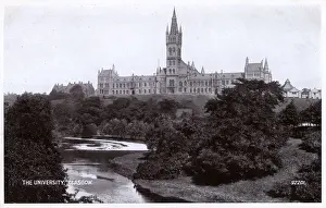 Glasgow, Scotland - University of Glasgow from Kelvingrove
