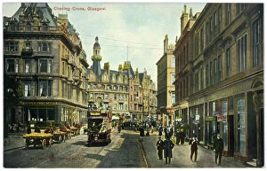 Tram Collection: Glasgow Street Scene