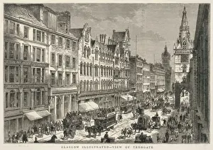 Buses Prints: Glasgow / Trongate 1880