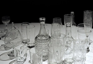 Images Dated 10th July 2012: Glassware. Glasses, bottles and jars. Waino Aaltonen Museum