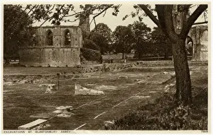Glastonbury Prints: Glastonbury, Somerset - Archaeological excavations - Abbey