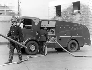 Branches Prints: GLC-LFB - Foam Tender and crew at Battersea