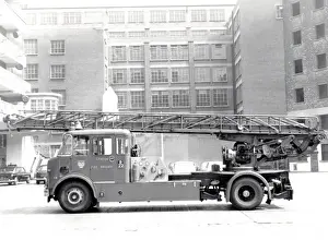 GLC-LFB - Turntable Ladder at Brigade HQ