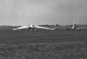 Gliders Prints: Two gliders in a field