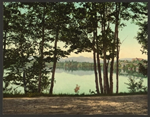 Adirondack Gallery: A glimpse of Mirror Lake, Adirondack Mountains