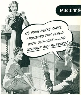 Buyers Prints: Glo-Coat Advertisement Illustration