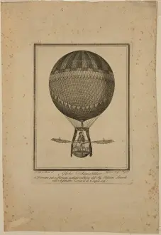 Correa Prints: Globo aerostatico di diametro pal. 40. Romani inalzato in Rom