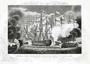 Howe Prints: GLORIOUS FIRST OF JUNE The French fleet is defeated by Howe off Ushant