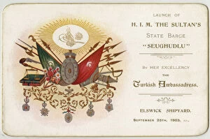 Abdul Collection: A gloriously ornate invitation from Her Excellency The Ambassadress of Turkey