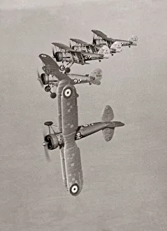 Pre War Prints: Gloster Gauntlet fighter biplane, 1933