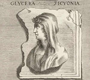 Philipp Kilian Prints: Glycera, mistress of the painter Pausias of Sicyon, 4th century