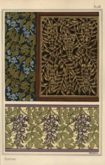 Andtheirapplicationtoornament Collection: Glycine in art nouveau patterns