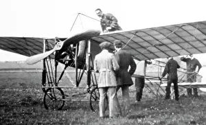 Bleriot Prints: Gnome-Bleriot monoplane at the Eastbourne Aviation Company