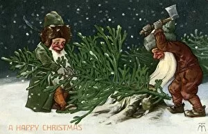 Chop Gallery: Gnomes shop down Christmas tree