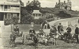 Sea Front Prints: Goat Carts at Felixstowe, Suffolk