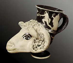 Beaux Prints: Goat Head Shaped Rython. 6th c. Archaic Greek
