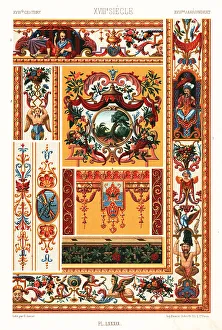 Racinet Prints: Gobelins tapestries, 18th century