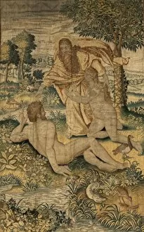 Tapestries Gallery: God creates woman. Flemish tapestry 1630 c