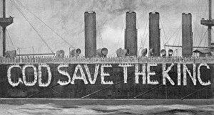 Coronations Gallery: God Save the King in living letters on HMS Terrible