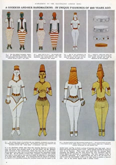 Drawings Gallery: A goddess and her handmaidens - in unique figurines of 4500 years ago