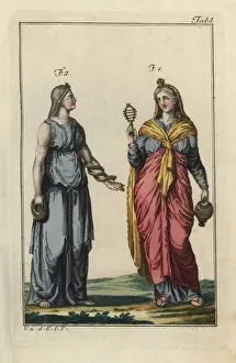 Bracelet Prints: Goddess Isis with sacred sistrum rattle