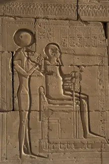 Goddess Tefnut (goddess lioness) and the god Ptah. Ramesseum